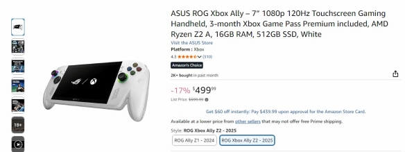 微软Xbox掌机首次调价:降价100美元 促销力度引关注(图2) 游侠网2