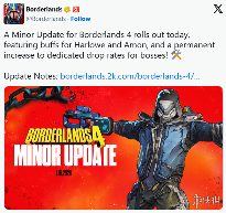 微幅提升!《无主之地4》永久性提高传奇装备掉率(图2) 游侠网2